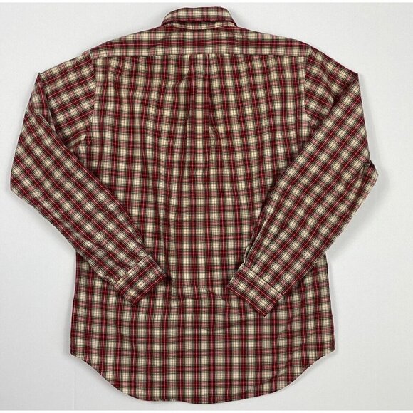 Ralph Lauren Men's Classic Fit Red Plaid Long Sleeve Button Down Shirt Sz 15/M - Picture 10 of 12